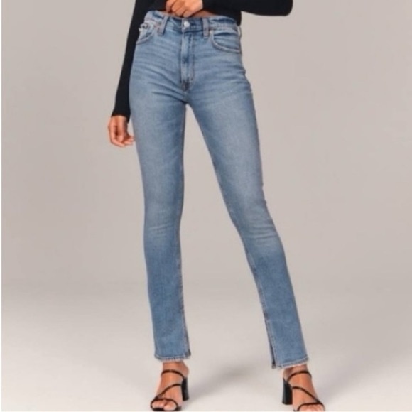 Abercrombie & Fitch Denim - Abercrombie High Rise Jeans With Slit Hem